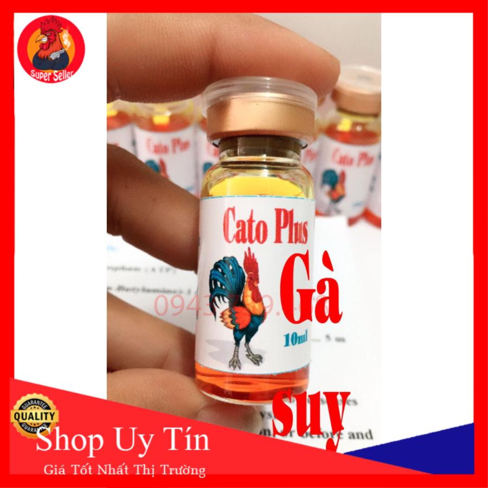 Cato Plus 10ml Dùng Cho Gà Bị Ốm-Gà Suy-Ăn Ít-Không Sung Mặt Tái