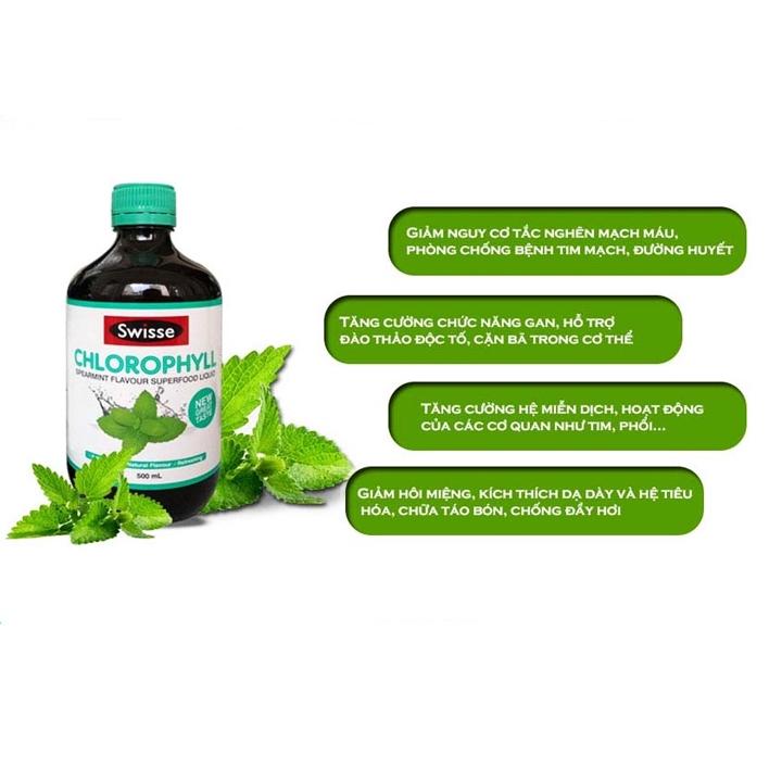 Nước diệp lục Swisse Chlorophyll  Úc 500ml