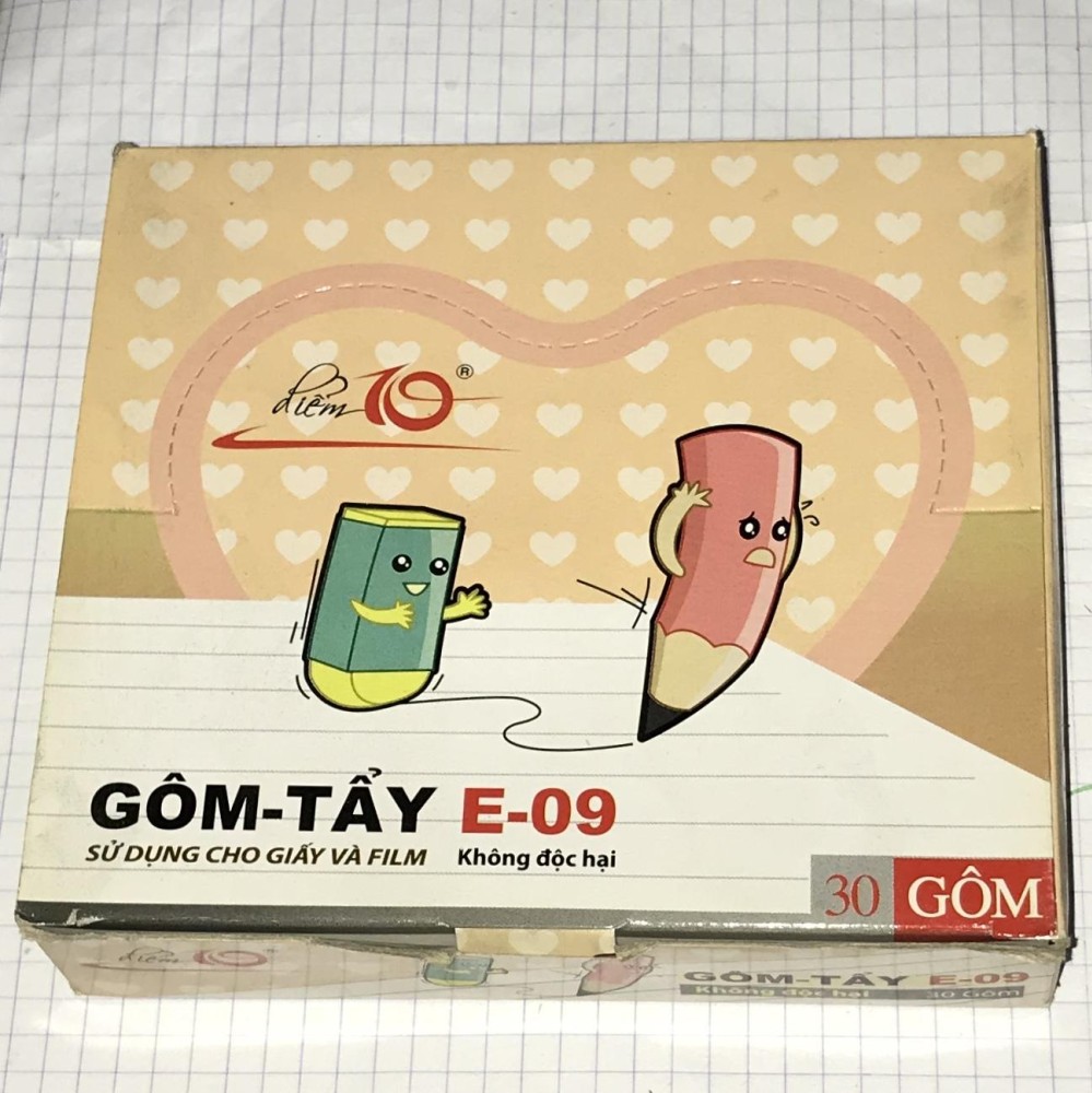 [HCM]Gôm Thiên Long E09 Combo 4 cục