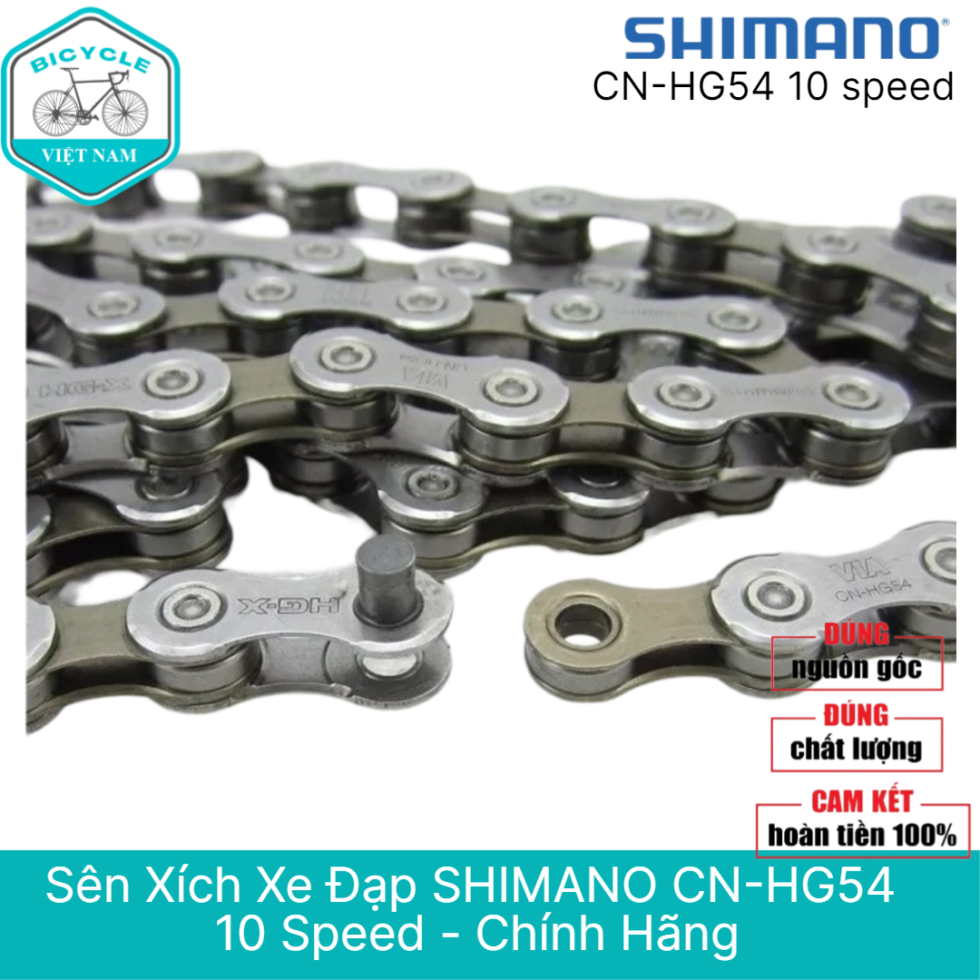 Sên xích xe đạp shimano cn-hg54 9/10 speed - chính hãng