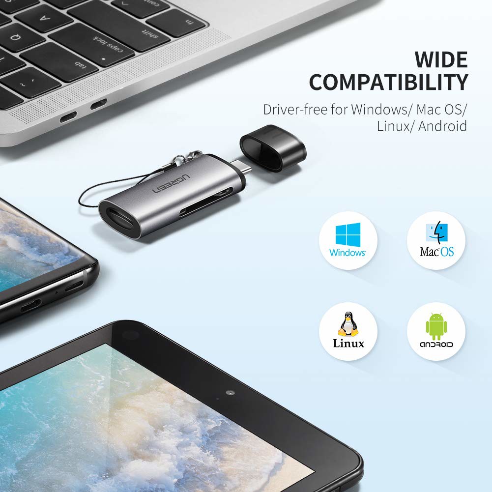 Đầu Đọc Thẻ Nhớ Type C Có OTG UGREEN 50704 Cao Cấp