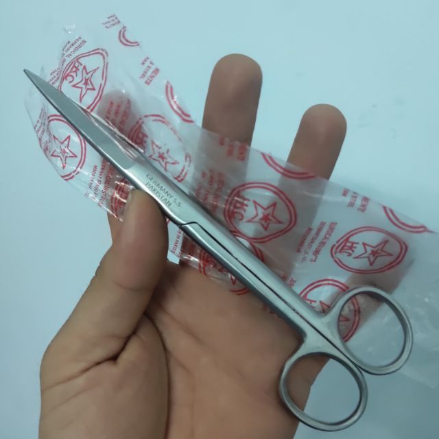 Kéo y tế / kéo cắt thuốc thẳng nhọn 16cm