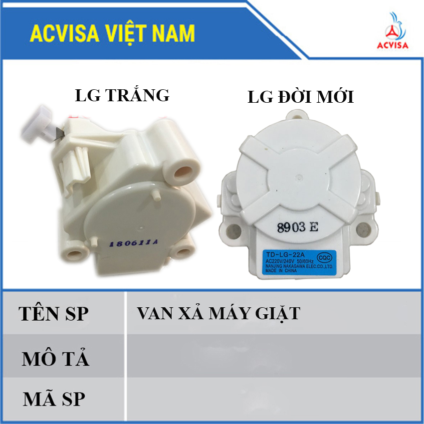 Xả Máy Giặt LG Trắng