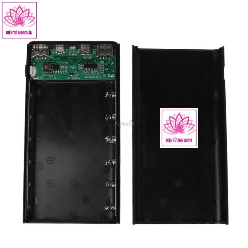 Box sạc dự phòng Type C Micro USB 6 viên 18650.