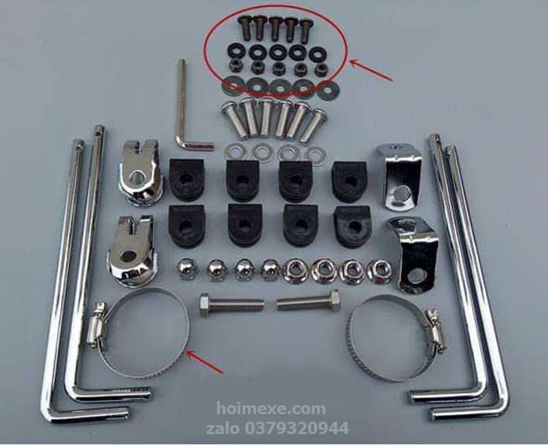 Kính chắn gió harley độ các dòng xe + pass ốc vít