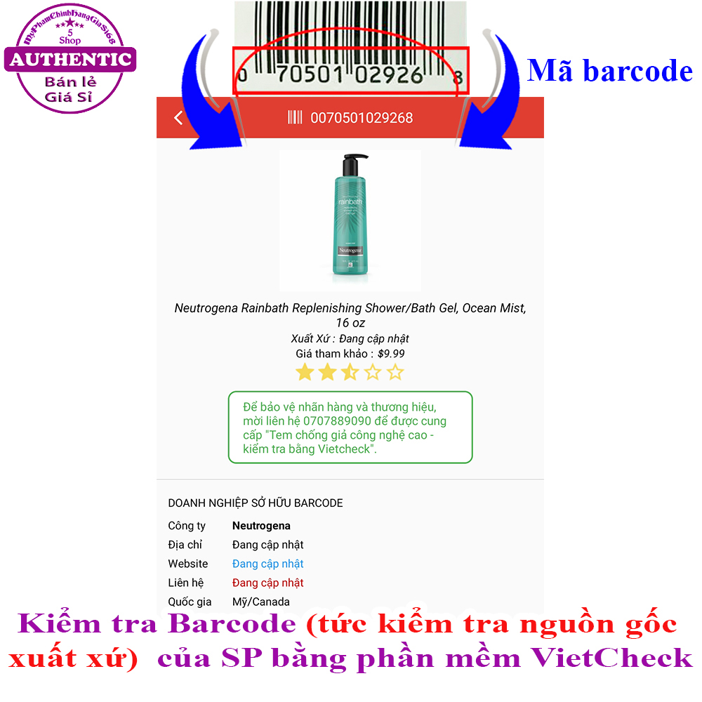 SỮA TẮM NEUTROGENA RAINBATH SHOWER & BATH GEL 473ML