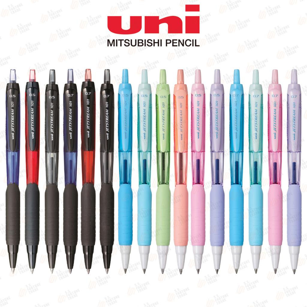 Bút bi bấm mực UNI SXN-101 (0.5mm, 0.7mm) / SXN-101FL PASTEL (0.5mm) Jetstream - Bút bi Nhật Bản