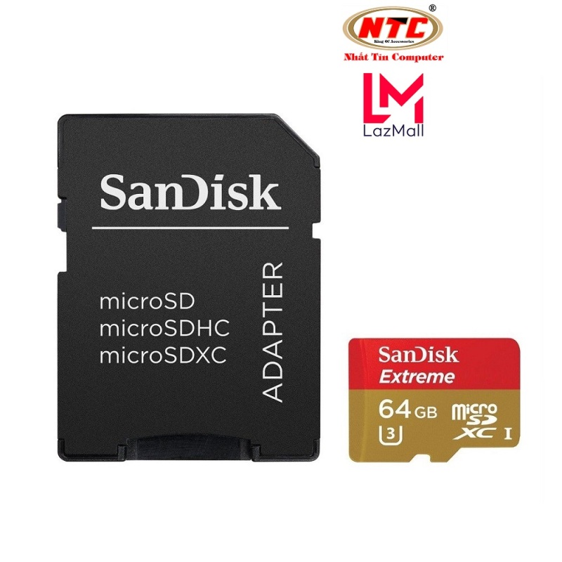 Thẻ Nhớ MicroSDXC SanDisk Extreme 64GB U3 4K 90MB/s (Vàng) - Nhat Tin Authorised Store