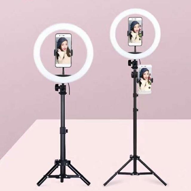 [MIỄN PHÍ VẬN CHUYỂN] - Bộ Đèn Led Hỗ Trợ Live stream xoay 360 độ, Chụp Hình Sản Phẩm, Makeup, Studio ZD666 ĐÈN LED RING MINI THIẾT BỊ QUAY PHIM, LIVESTREAM, CHỤP ẢNH - Đèn Livestream và Trang điểm 26CM - Đèn livestream size lớn