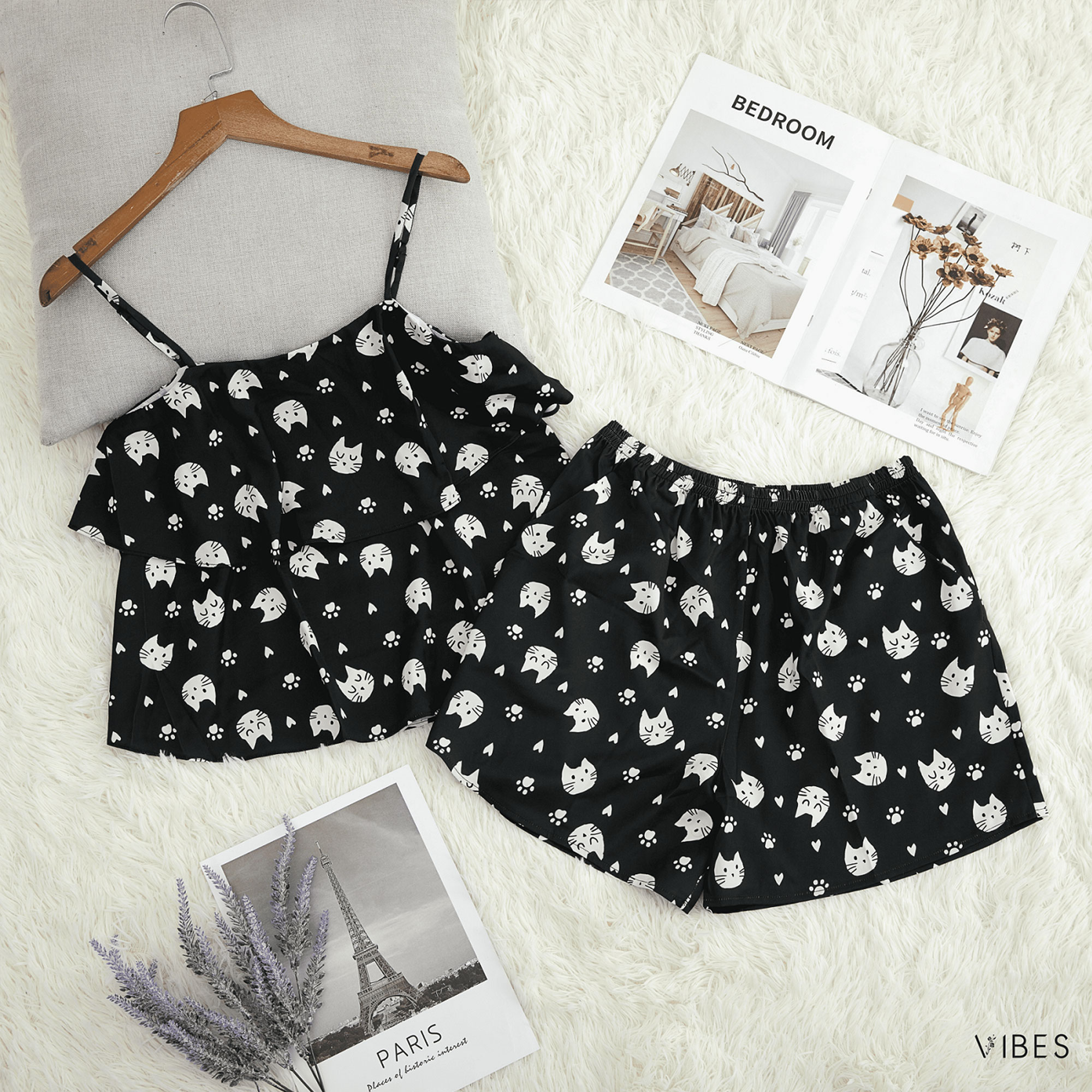 VIBES Đồ bộ 2 dây Meow 2L Straps Set