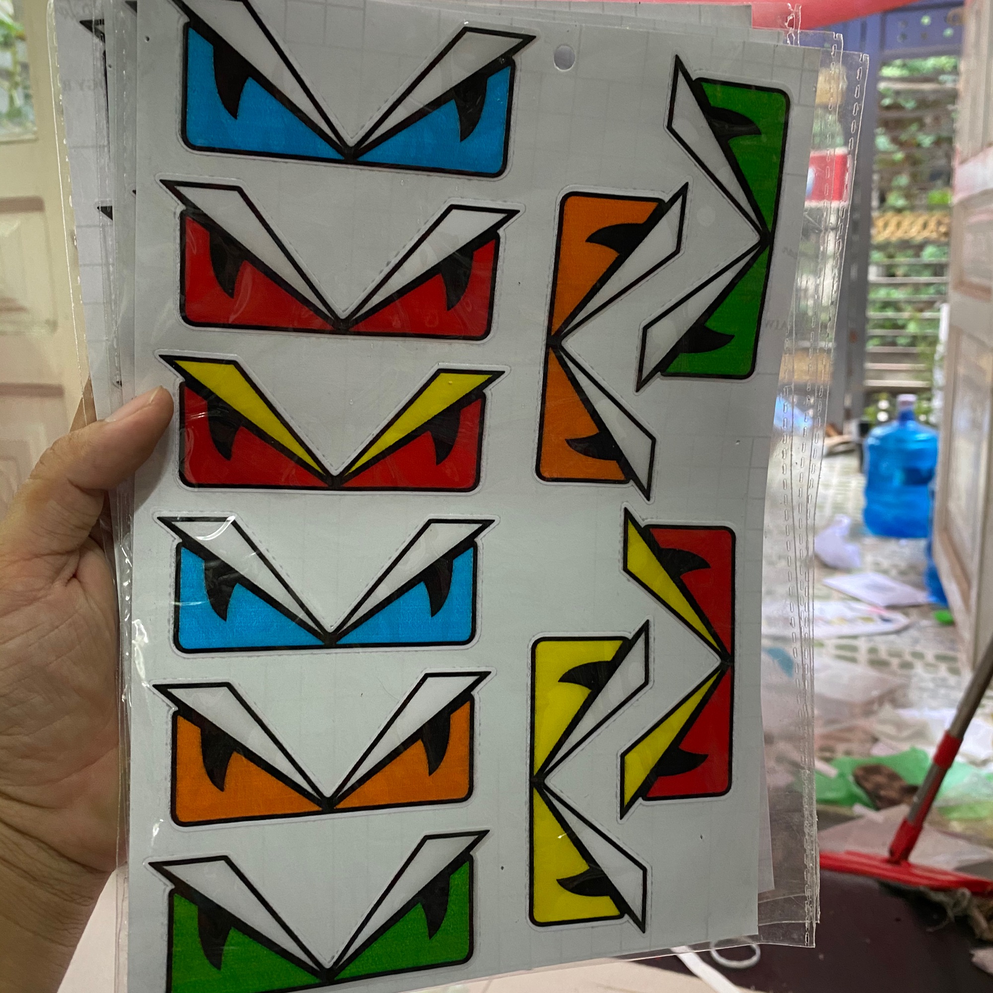 Combo full set Tem logo mắt fendi nhiều màu