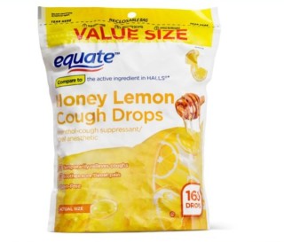 Kẹo ngậm mật ong, chanh 160 viên của Mỹ - Honey Lemon Cough Drop Equate thumbnail