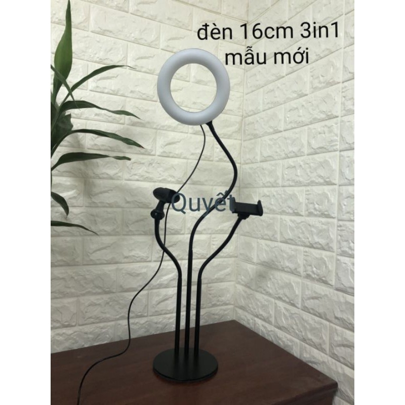 Đèn livestream 26cm kèm chân cao 2m1