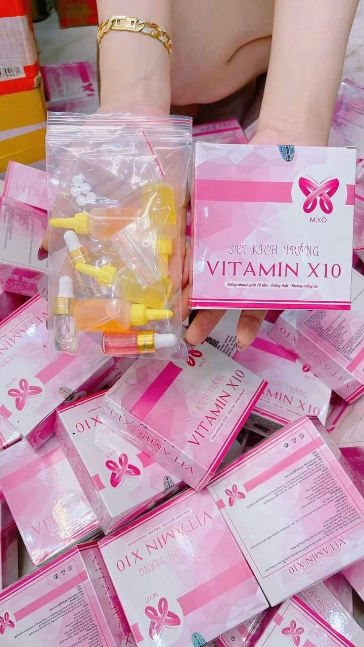 SET KÍCH TRẮNG VITAMIN X10 MYÔ ( Kích trắng mạnh gấp 10 lần )
