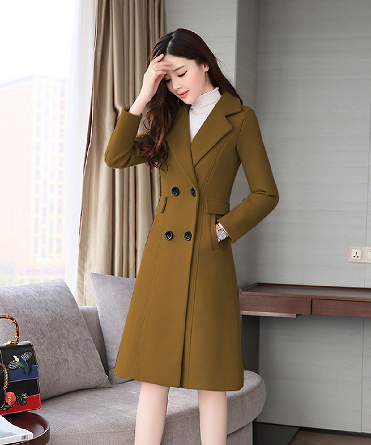 ÁO DẠ MĂNG TÔ CỔ VEST