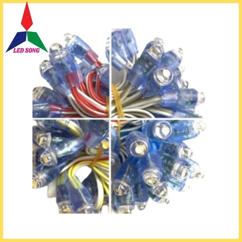Led Đúc F8 Đế 12mm 12v Dây 50 Bóng