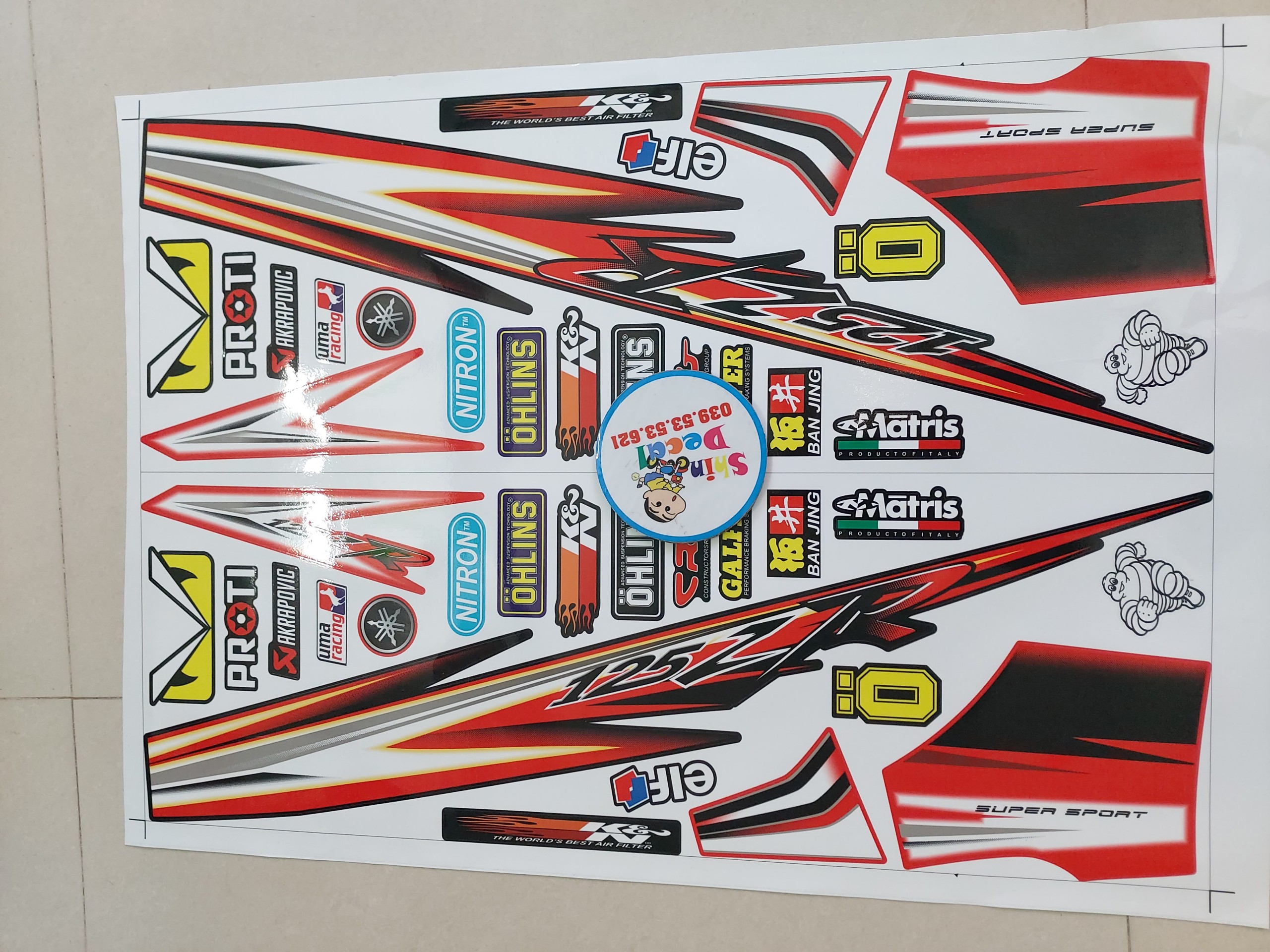 Tem xe yamaha yaz 125 R