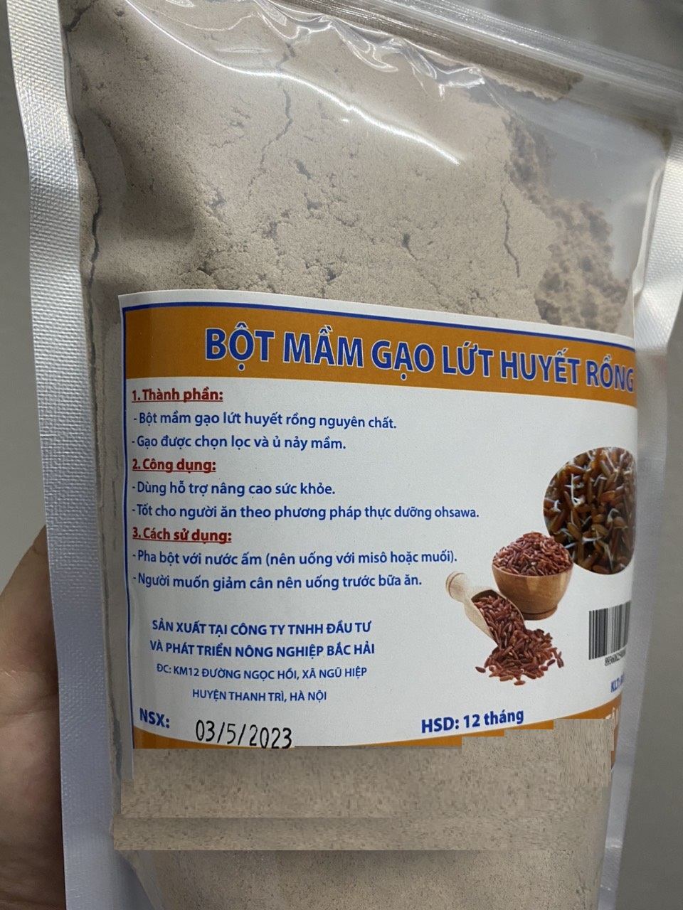 Bột mầm gạo lứt huyết rồng