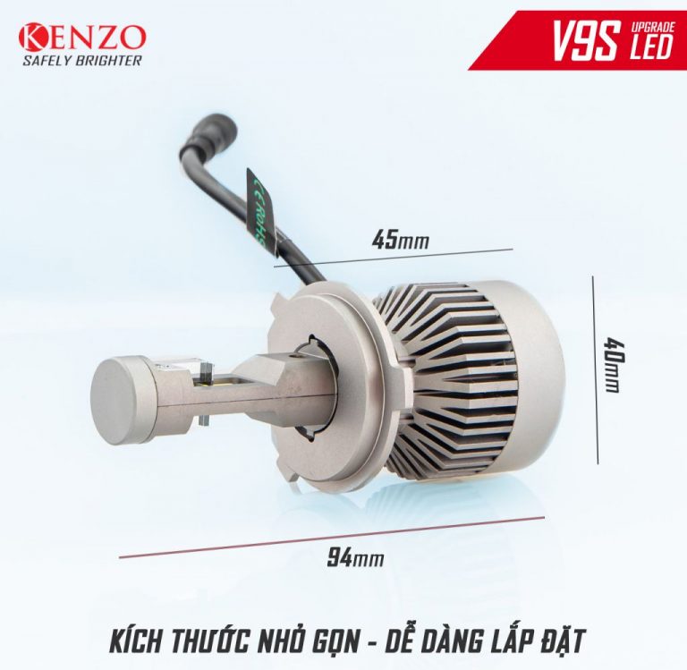Đèn Led Kenzo V9S chân H4 - Giá 1 bóng