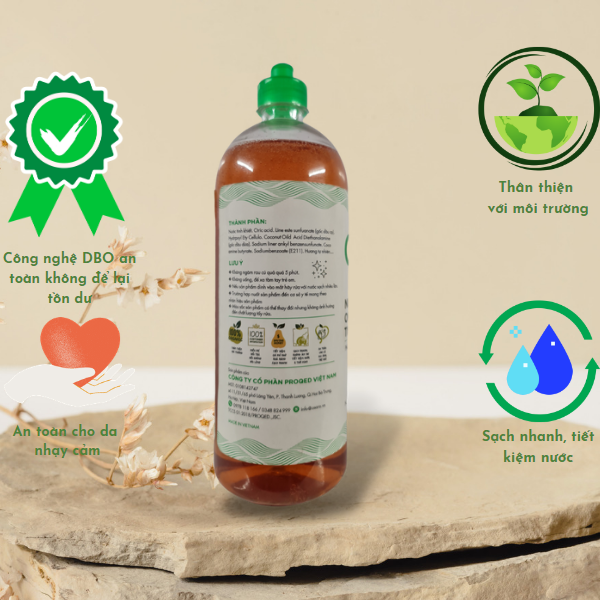 Nước rửa chén hữu cơ OSARO 1000g tinh dầu Quế