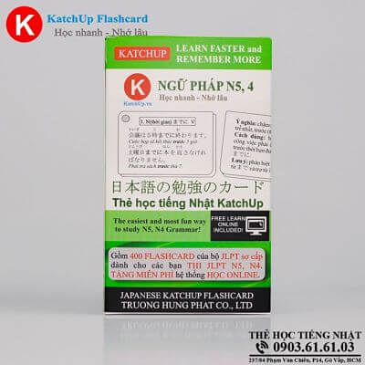 [HCM] Bộ Flashcard Tiếng Nhật Ngữ Pháp N5,4