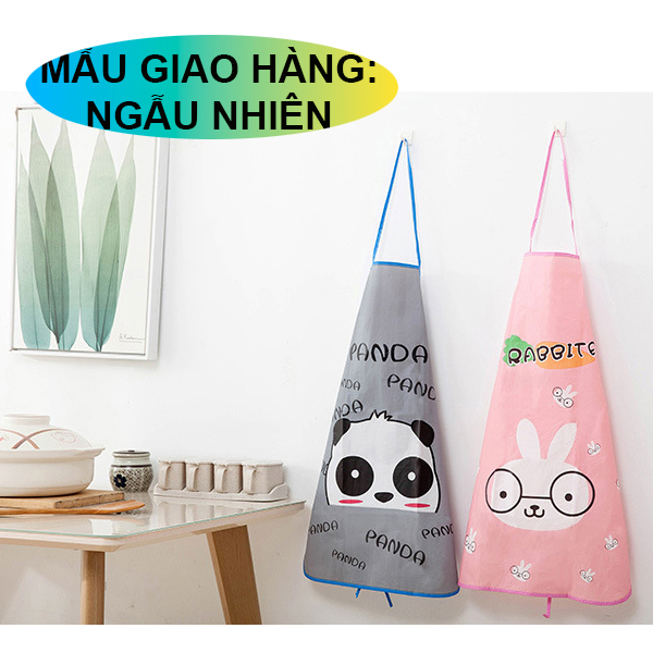 Tạp Dề Chắn Nước,Tạp Dề Pha Chế, Tạp Dề In Hoạt Hình Thỏ Gấu