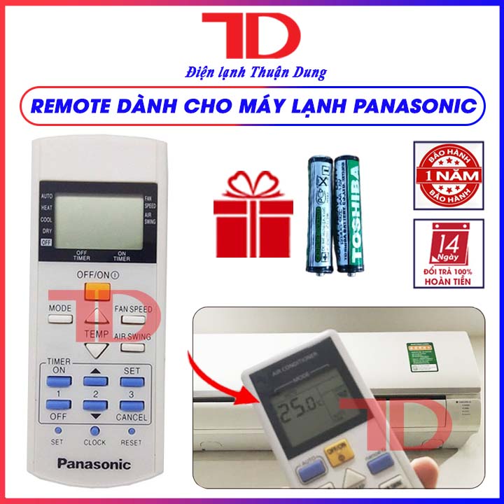 Remote điều khiển dành cho máy lạnh và điều hòa Panasonic - Điện Lạnh Thuận Dung