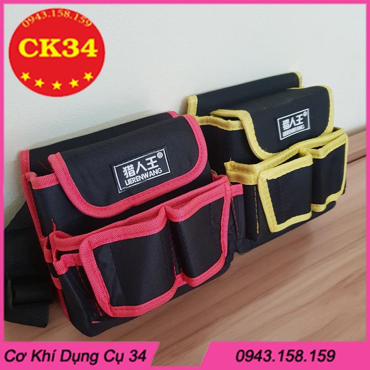 Túi đựng đồ nghề đeo HÔNG vải dù 3 lớp CHẤT LƯỢNG