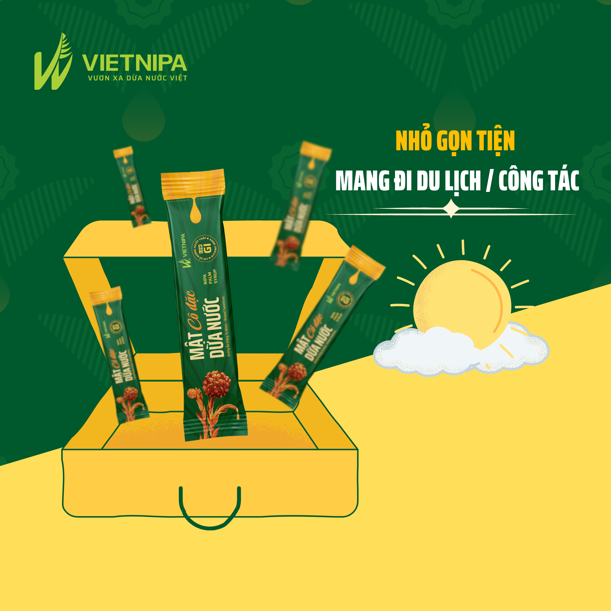 Mật Dừa Nước Vietnipa - Cô đặc - 15 gr