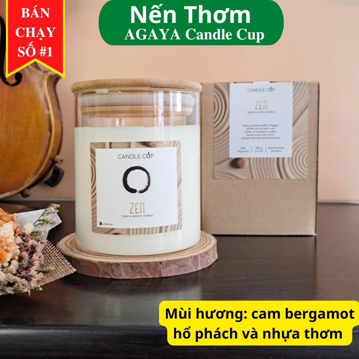 Nến thơm tĩnh lặng AGAYA Candle Cup - Mùi Zen