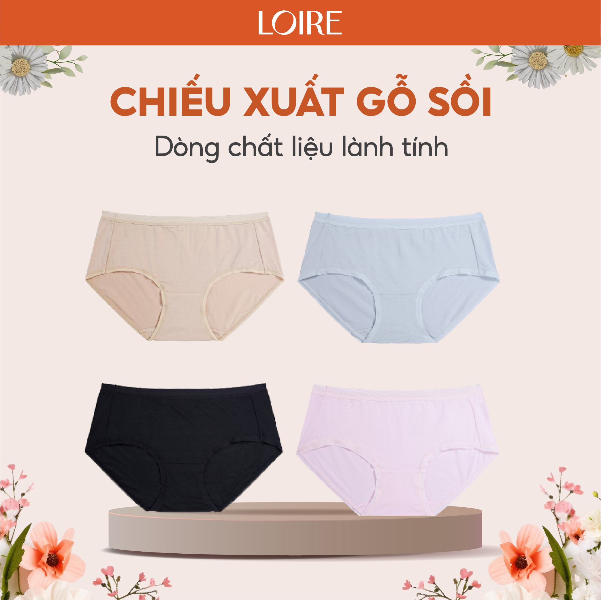 COMOBO 4 Quần Lót Chất Liệu Tencel Mềm Mát Hơn Loirechic QLBK64