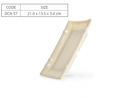 Dĩa Nhựa Melamine Vân Đá Kem/Đen (DCN57)