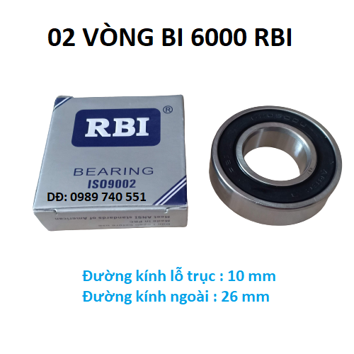 02 Vòng bi 6000 RBI -chất lượng cao