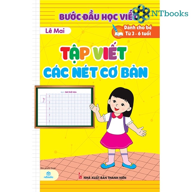 Sách - Bước đầu học viết -Tập viết các nét cơ bản - NTbooks