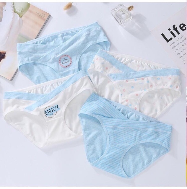 Quần Lót Bầu Cạp chéo Sau Sinh Cotton Cao Cấp