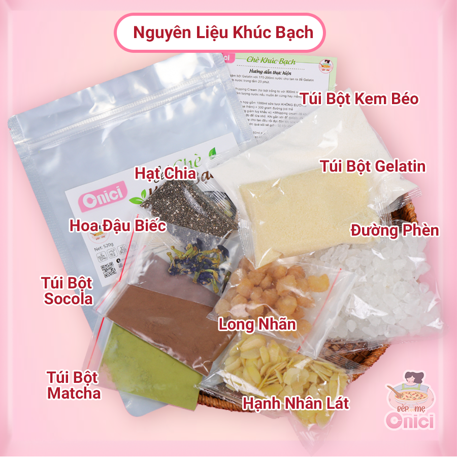 SET CHÈ KHÚC BẠCH NẤU 20 CHÉN Bếp Của Mẹ Onici