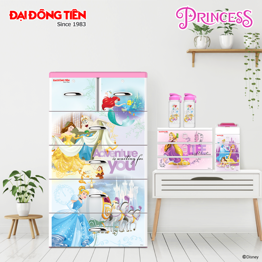 [HCM]Bình Nước Học Sinh Hình Công Chúa 500ML