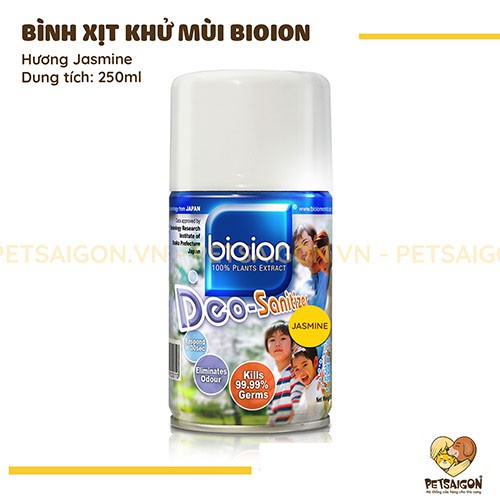 [CHÍNH HÃNG] BÌNH XỊT KHỬ MÙI BIOION (gắn vào máy xịt tự động) - 250ML - Toka