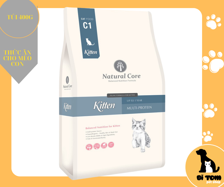 Thức ăn cho mèo con Natural core 400gr