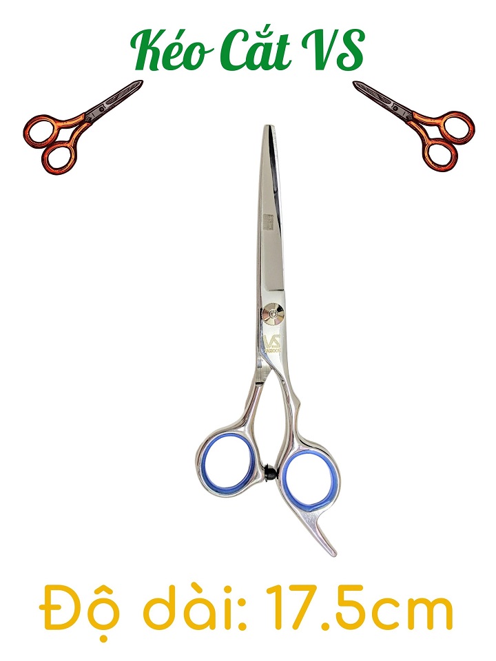 Kéo cắt tỉa tóc vs ốc trắng cao cấp thép không gỉ