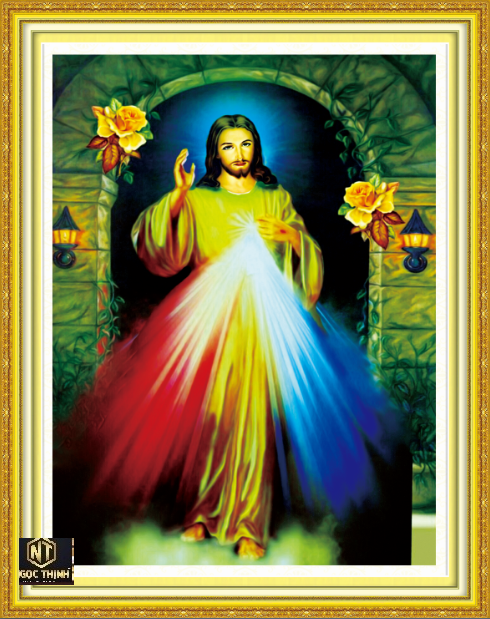 Tranh đính đá Thánh chúa Jesu  VS463  (khổ nhỏ) 76x60 cm