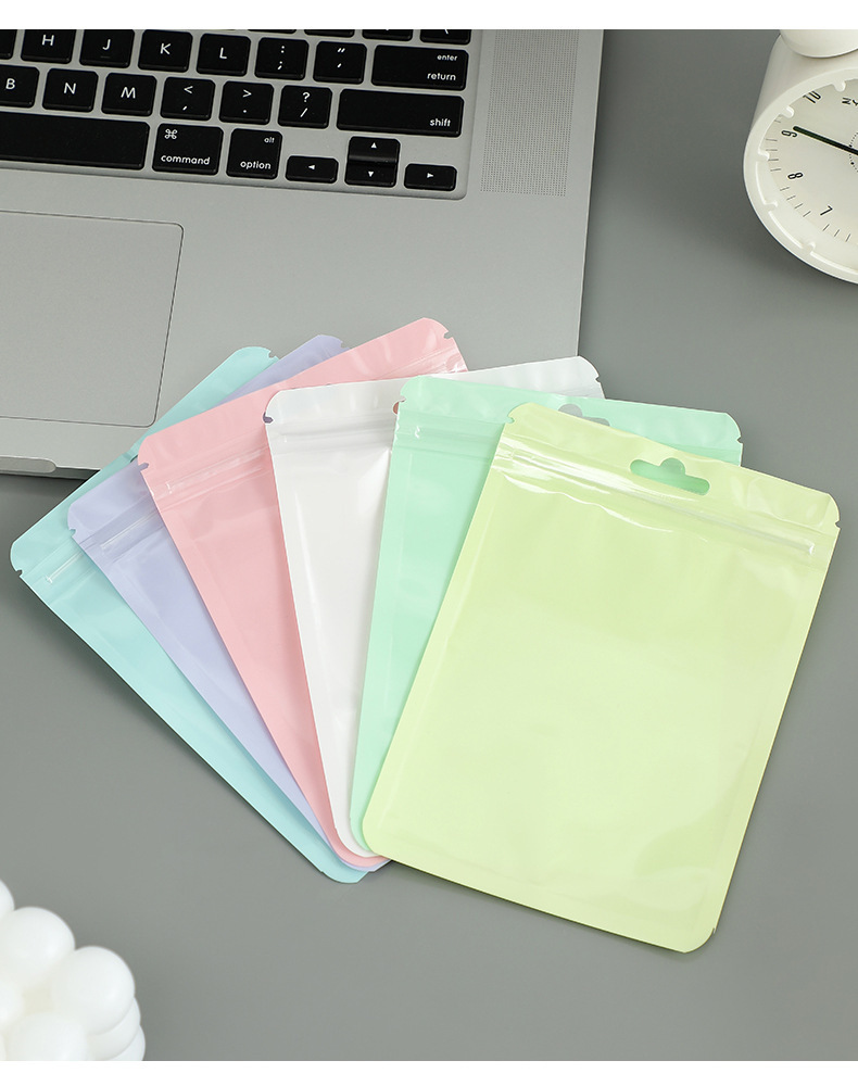 Set 50/100 Túi zip đựng đồ màu macaron