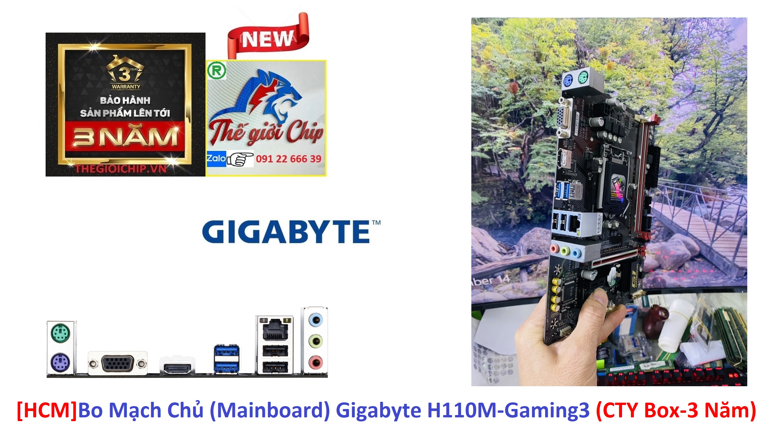[HCM]Bo Mạch Chủ (Mainboard) Gigabyte H110M-Gaming3 (CTY Box-3 Năm)