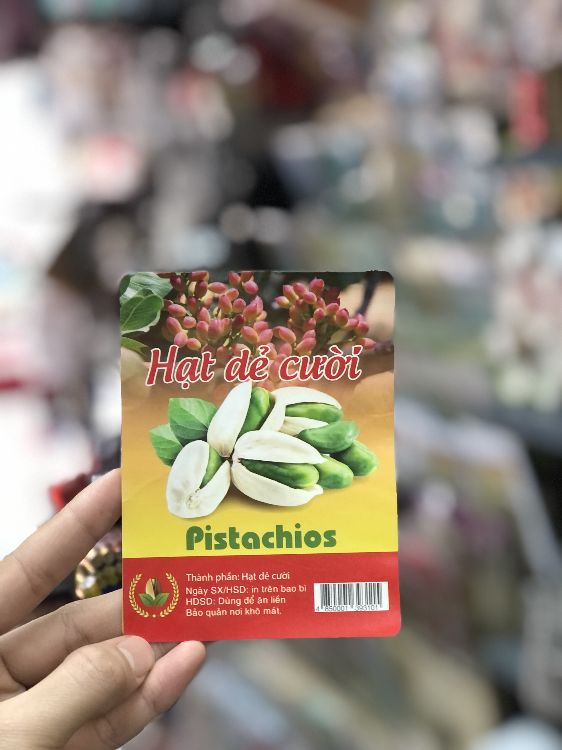 100 cái tem chữ nhật hạt dẻ cười decan