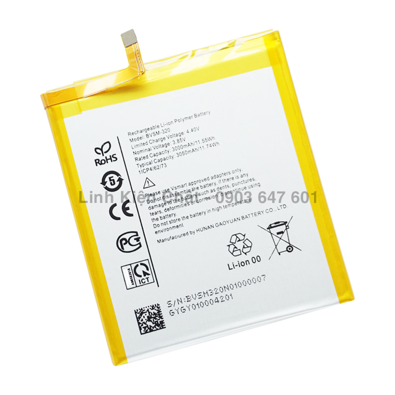 Pin cho điện thoại Vsmart Star 1 V320A 3000mAh Zin