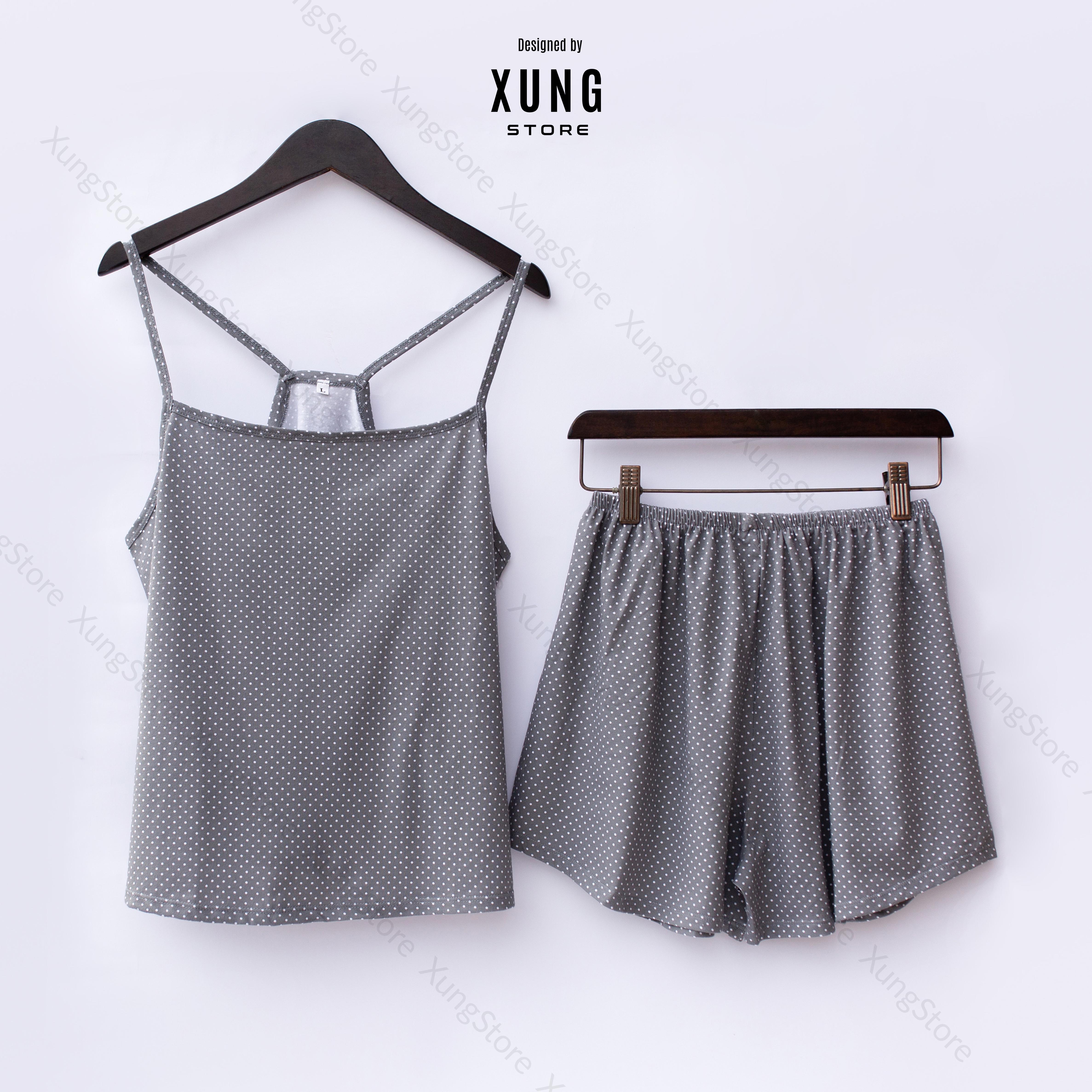 Home wear women Pyjamas, set home wear elastic cotton, female 2 Wire-xungstore