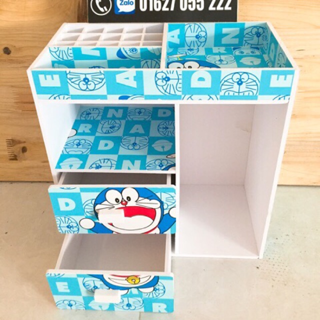 Tủ mini đựng mỹ phẩm tủ mini đầu giường doraemon