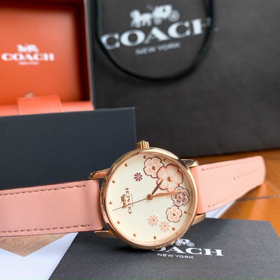 Đồng hồ nữ dây da C0ach 14503210 size 28mm & 32mm fullbox,Đồng hồ nữ chống nước,Đồng hồ nữ sang trọng