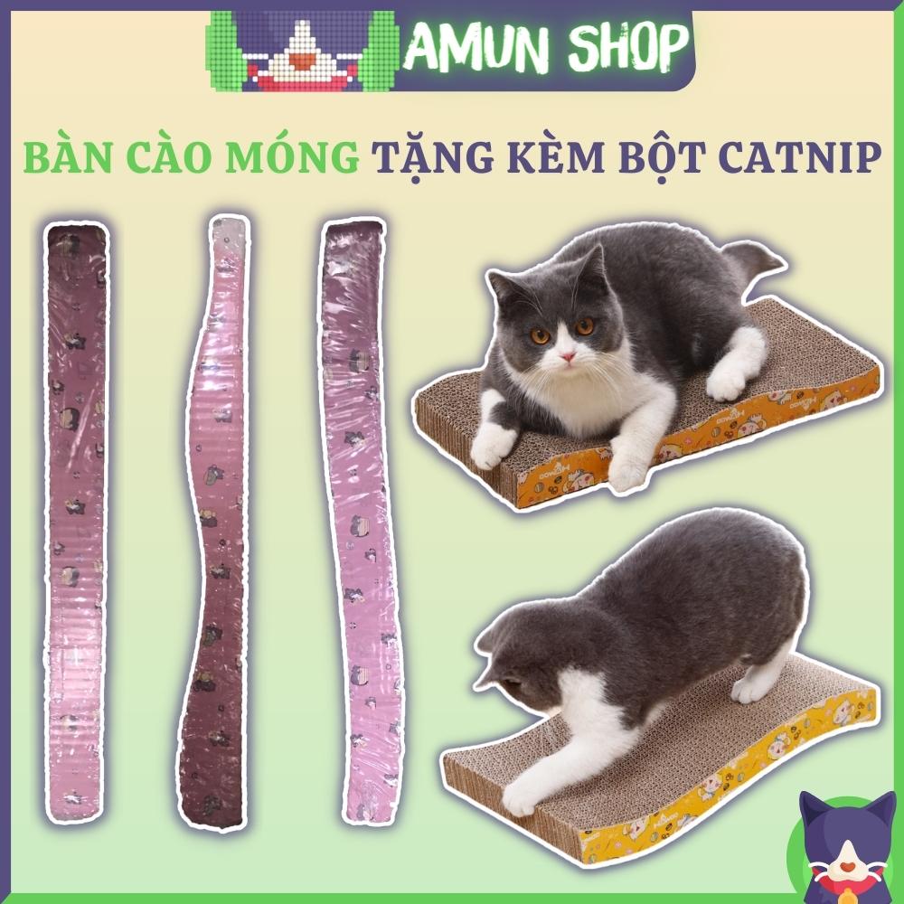Bàn cào móng cho mèo, đồ cào móng mèo kèm catnip