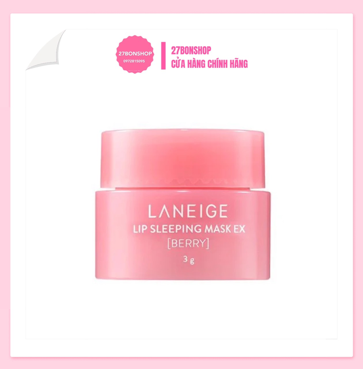 Mặt Nạ Ngủ Dưỡng Ẩm Môi Và Phục Hồi Môi Thâm Laneige Special Care Lip Sleeping Mask 3g